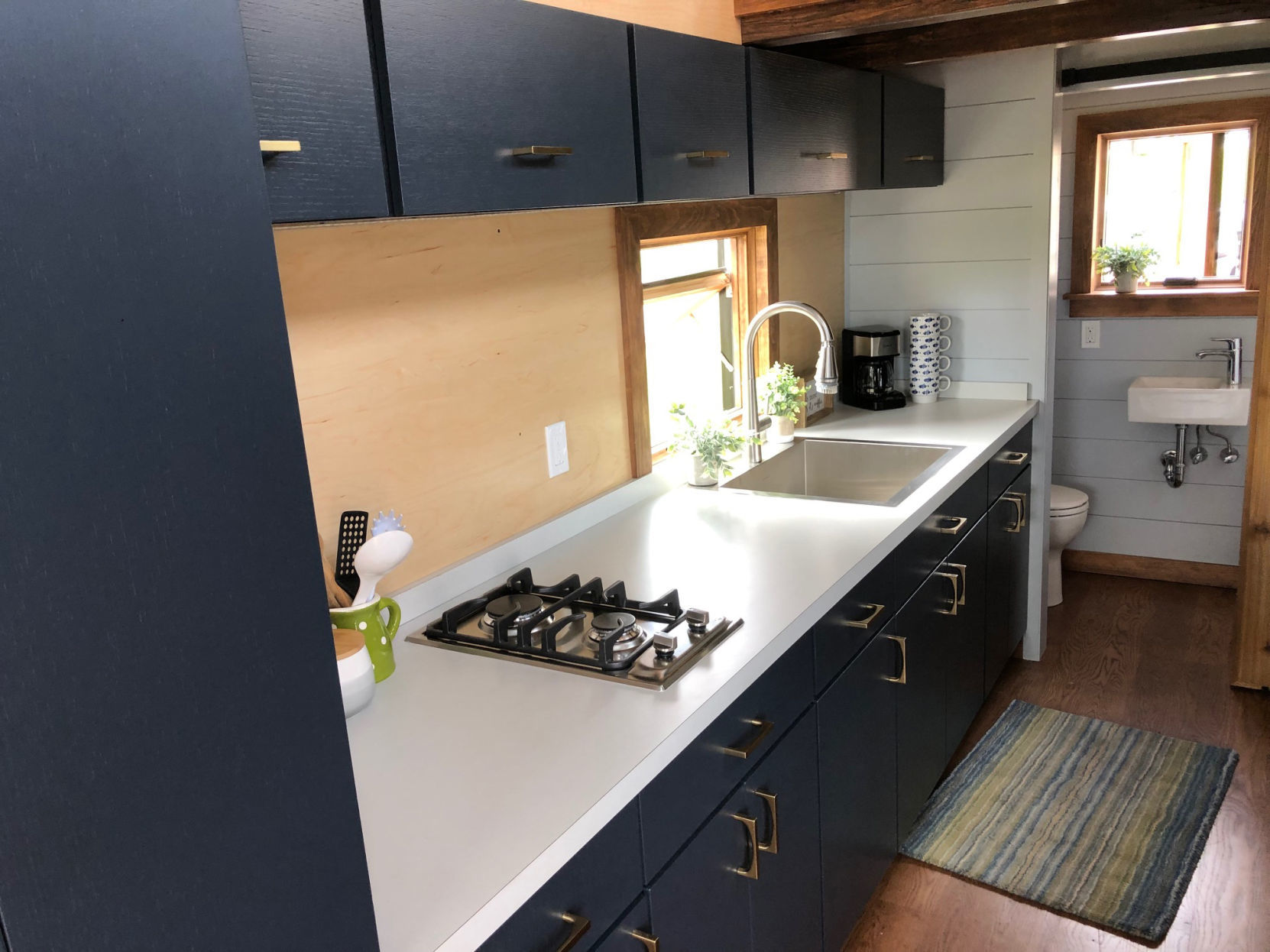 tiny house kitchen and bath